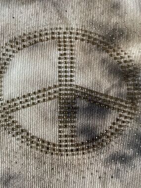 Ladies Romeo & Juliet Tie Dye Beaded Peace Sign Tank Top Size Large